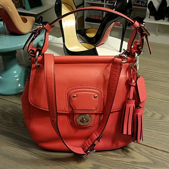 Coach Handbags - Coral coach willis bag